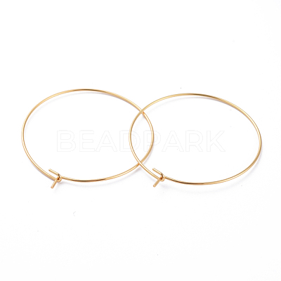 316 Surgical Stainless Steel Hoop Earring Findings STAS-J025-01E-G-1
