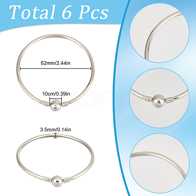 6Pcs Brass European Style Bangle Making PPJ-SC0001-03-1