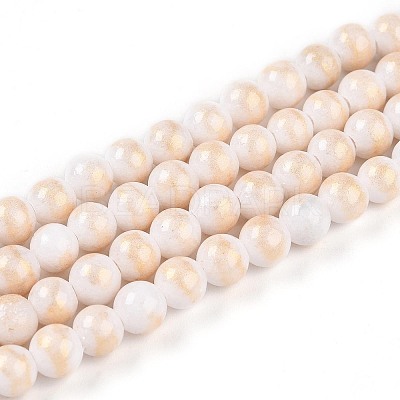 Natural Mashan Jade Beads Strands G-A255-A01-02H-1