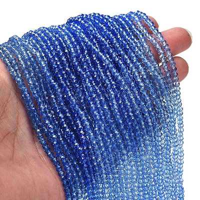 Transparent Painted Glass Beads Strands X-DGLA-A034-T1mm-A01-1