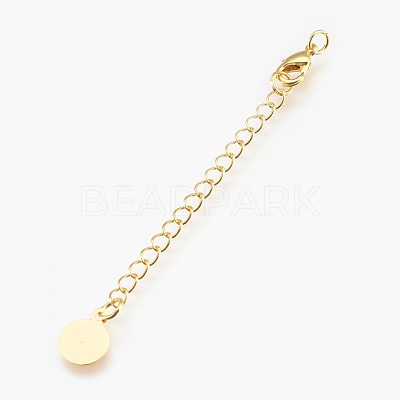 Eco-Friendly Brass Chain Extender KK-I633-03G-NR-1