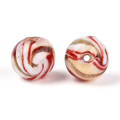 Handmade Gold Sand Lampwork Beads LAMP-T024-11F-1