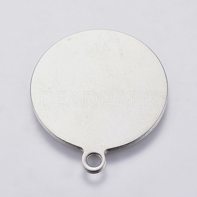 Tarnish Resistant 201 Stainless Steel Stamping Blank Tag Pendants STAS-F139-038P-1