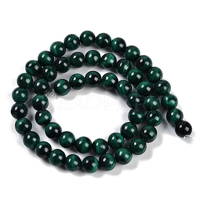 Natural Malachite Beads Strands G-F461-05-8mm-1