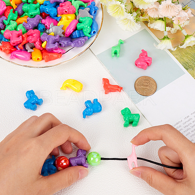 300G 2 Styles Plastic Beads FIND-SP0002-62-1