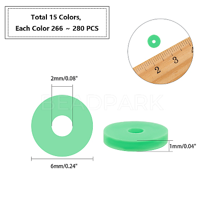 Handmade Polymer Clay Beads CLAY-PH0001-21-6mm-1