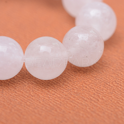 Round Natural White Jade Bead Strands X-G-R345-10mm-06-1