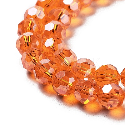 Electroplate Transparent Glass Beads Strands EGLA-A035-T8mm-A05-1