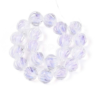 Textured Inner Flower Handmade Lampwork Beads LAMP-T024-07E-1