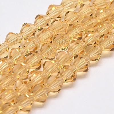Imitate Austrian Crystal Bicone Glass Beads Strands X1-GLAA-F029-4x4mm-18-1