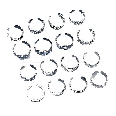 16Pcs 16 Styles Heart Star Alloy Cuff Toe Ring Sets FS-WG5F0D5-01-1