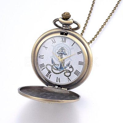 Alloy Pendant Necklace Quartz Pocket Watch WACH-F051-07AB-1