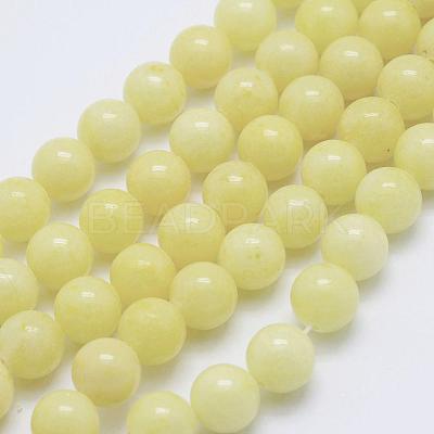 Natural Mashan Jade Round Beads Strands G-D263-10mm-XS06-1
