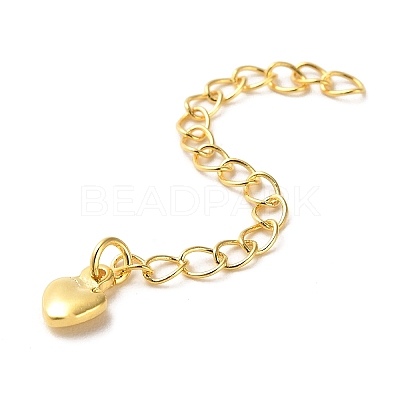 Rack Plating Brass Curb Chain Extender KK-Q807-08G-1