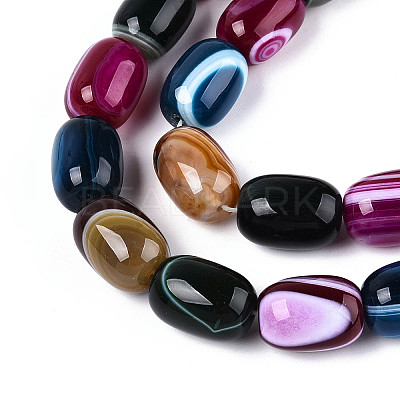 Natural Agate Beads Strands G-N356-02A-07-1