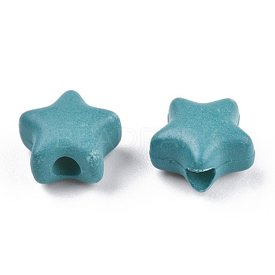 Spray Painted Acrylic Beads MACR-S373-45-O08-1