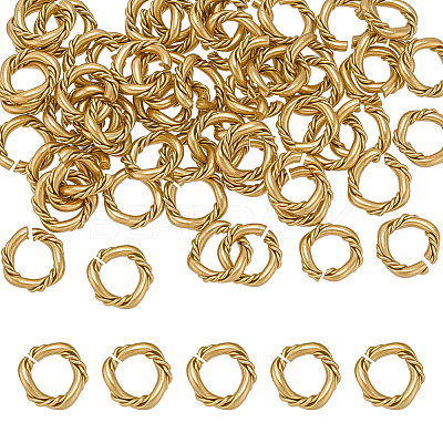 60Pcs Brass Open Jump Rings KK-PH0013-09-1