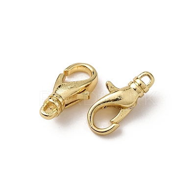 Brass Lobster Claw Claps KK-K408-13G-1
