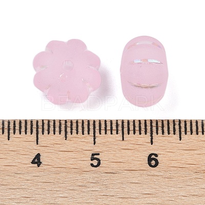 Frosted Transparent Acrylic Beads OACR-P029-03B-05-1