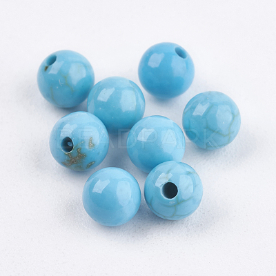 Natural Magnesite Beads TURQ-F010-01-1