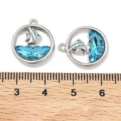 Alloy Glass Pendants FIND-B061-05P-B02-1