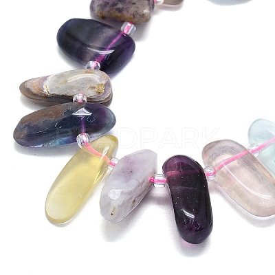 Natural Colorful Fluorite Beads Strands G-G106-J08-01-1