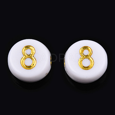 Plating Acrylic Beads PACR-R243-02-1