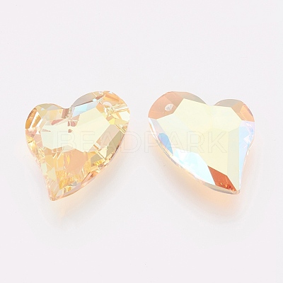 K9 Glass Rhinestone Pendants GLAA-F083-01B-04-1