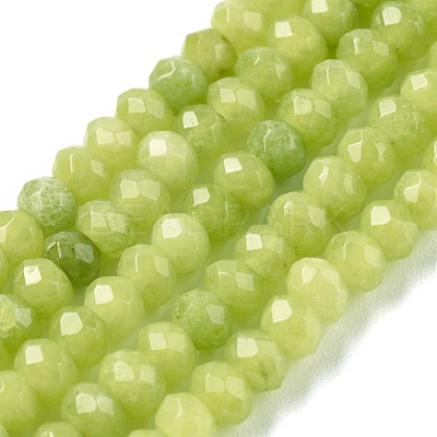 Dyed Natural Malaysia Jade Rondelle Beads Strands G-E316-2x4mm-41-1