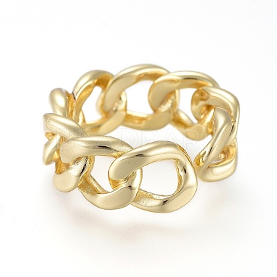 Brass Cuff Rings RJEW-K232-19G-1