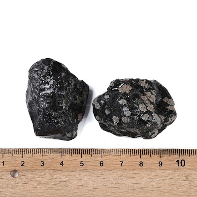 Raw Rough Natural Snowflake Obsidian Beads G-C140-08-1