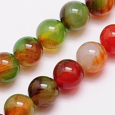 Natural Peacock Agate Beads Strands X-G-G444-10mm-02-1