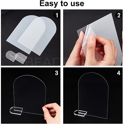 Acrylic Table Sign Holders DIY-WH0374-21-1