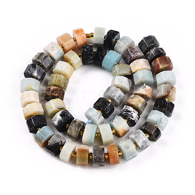 Natural Flower Amazonite Beads Strands G-T140-33-1