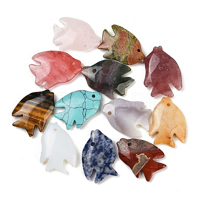 Natural & Synthetic Mixed Stone Pendants G-G275-02-1