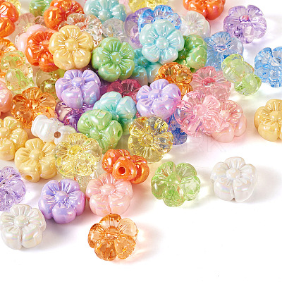 70Pcs 14 Colors Opaque & Transparent Acrylic Beads OACR-TA0002-78-1