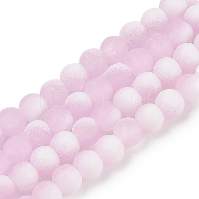 Frosted Crackle Glass Beads X1-GLAA-U001-8mm-M03-1