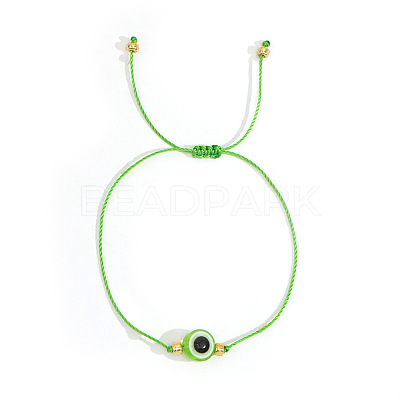 Bohemian Style Resin Evil Eye Bead Braided Bracelets BR6167-10-1