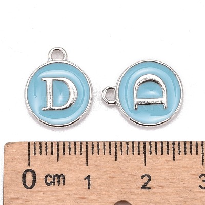 Platinum Plated Alloy Enamel Charms ENAM-S118-04D-P-1