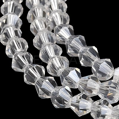 Transparent Electroplate Glass Beads Strands EGLA-A039-T2mm-B13-1