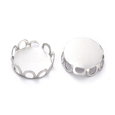 Non-Tarnish 304 Stainless Steel Charms Cabochon Settings STAS-Y001-11P-1