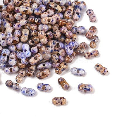 Picasso Glass Seed Beads SEED-Q038-02E-1