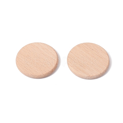 Unfinished Natural Beech Wood Cabochons WOOD-E010-10-1