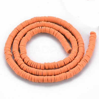 Handmade Polymer Clay Bead Strands CLAY-T002-4mm-62-1