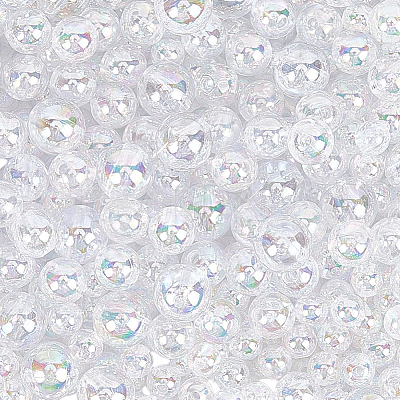 1000Pcs 4 Styles Transparent Acrylic Beads MACR-PA0001-02-1