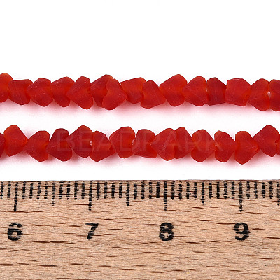 Frosted Transparent Glass Beads X1-GLAA-N016-4mm-08-1