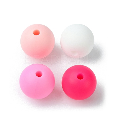 Round Food Grade Eco-Friendly Silicone Focal Beads SIL-F003-01F-1