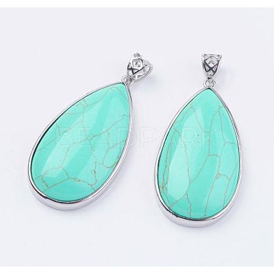 Synthetic Turquoise Big Pendants G-I184-11-1