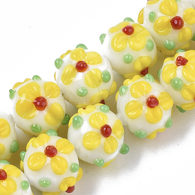 Handmade Lampwork Beads Strands LAMP-N021-001G-1