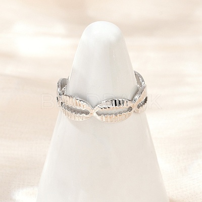 Brass Adjustable Cuff Rings for Women RJEW-B132-02A-P-1